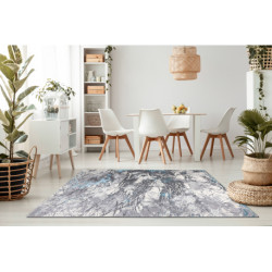 Dywan CORE W9789 Abstrakcja - Strukturalny, dwa poziomy runa, szary / niebieski 80x150cm Dywan CORE W9789 Abstrakcja - Strukturalny, dwa poziomy runa, szary / niebieski 80x150cm
