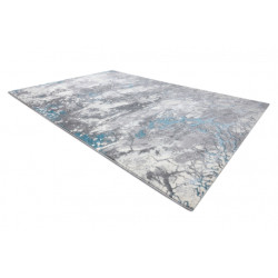 Dywan CORE W9789 Abstrakcja - Strukturalny, dwa poziomy runa, szary / niebieski 120x170cm
