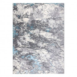 Dywan CORE W9789 Abstrakcja - Strukturalny, dwa poziomy runa, szary / niebieski 180x270cm