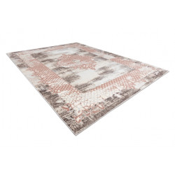Dywan CORE W9797 Ramka, Rozeta - Strukturalny, dwa poziomy runa, beż / róż 180x270cm