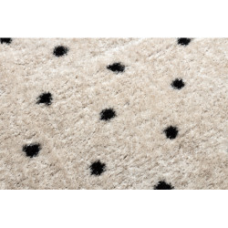 Dywan FLUFFY 2370 shaggy kropki - krem / antracyt 180x270cm