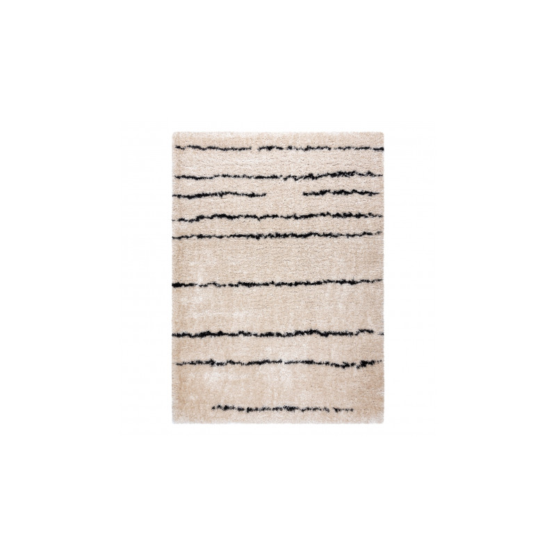 Dywan FLUFFY 2371 shaggy paski - krem / antracyt 120x170cm