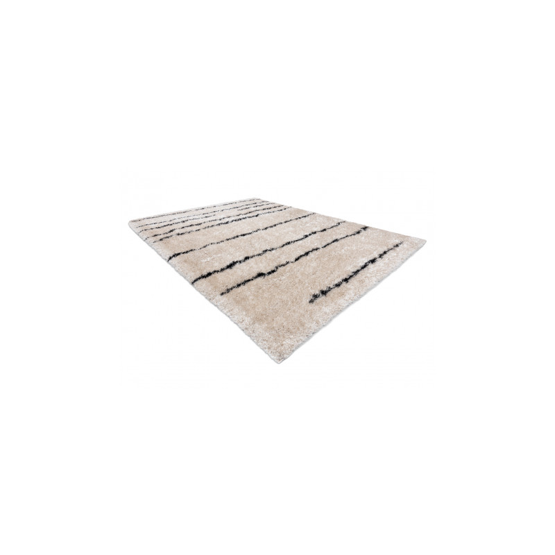 Dywan FLUFFY 2371 shaggy paski - krem / antracyt 200x290cm