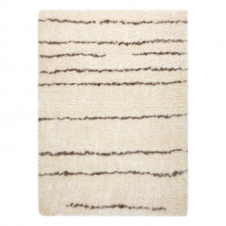 Dywan FLUFFY 2371 shaggy paski - krem / beż 140x190cm