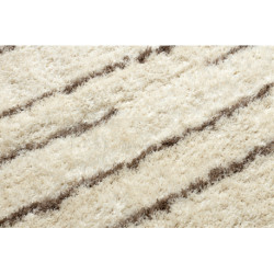 Dywan FLUFFY 2371 shaggy paski - krem / beż 140x190cm