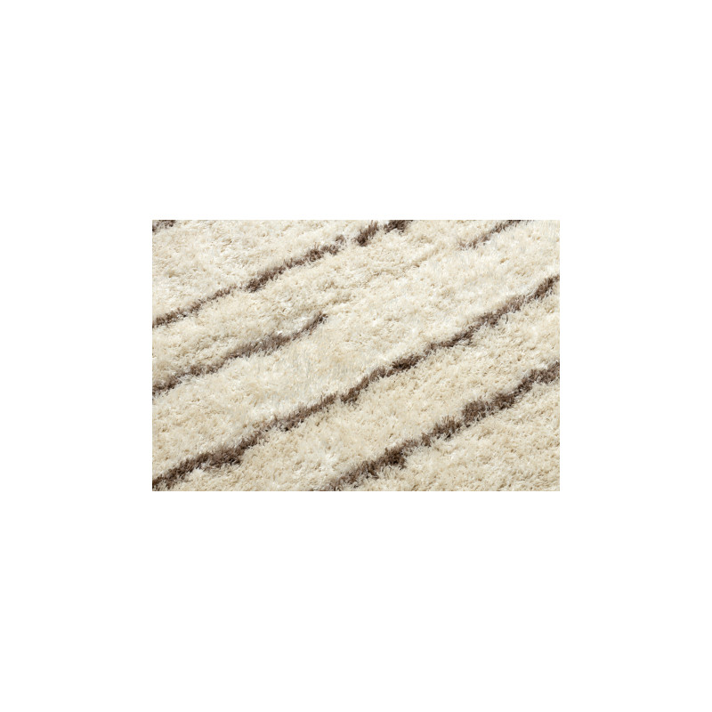 Dywan FLUFFY 2371 shaggy paski - krem / beż 200x290cm