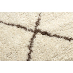 Dywan FLUFFY 2373 shaggy kratka, trellis - krem / beż 140x190cm Dywan FLUFFY 2373 shaggy kratka, trellis - krem / beż 140x190cm