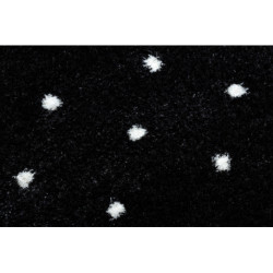 Dywan FLUFFY 2370 koło, shaggy kropki - antracyt / biały koło 160cm