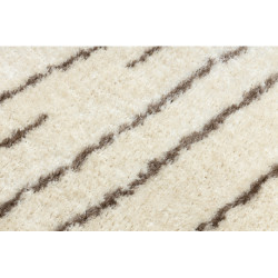 Dywan FLUFFY 2371 koło shaggy paski - krem / beż koło 160cm Dywan FLUFFY 2371 koło shaggy paski - krem / beż koło 160cm
