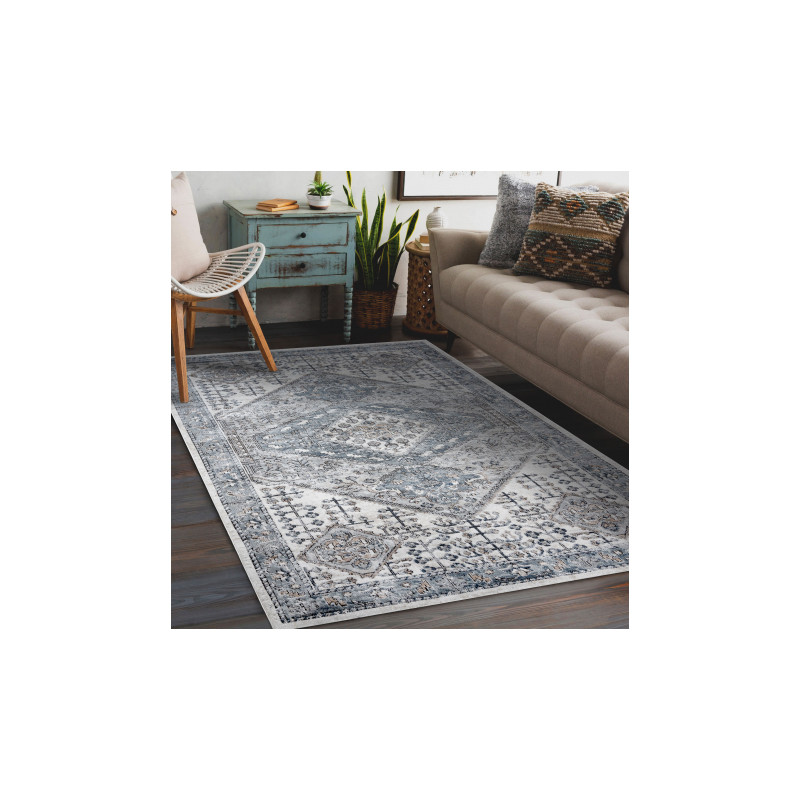 Dywan OHIO Z431A ramka, ornament - Strukturalny, dwa poziomy runa krem / szary 120x170cm Dywan OHIO Z431A ramka, ornament - Strukturalny, dwa poziomy runa krem / szary 120x170cm
