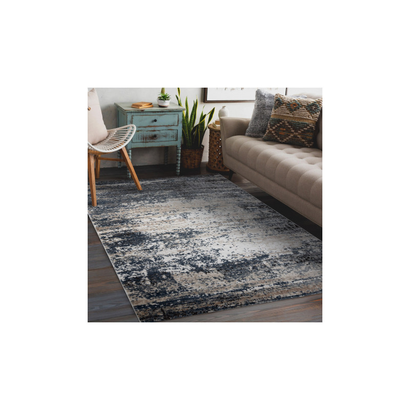 Dywan OHIO CB10A beton - Strukturalny, dwa poziomy runa krem / niebieski 80x150cm Dywan OHIO CB10A beton - Strukturalny, dwa poziomy runa krem / niebieski 80x150cm