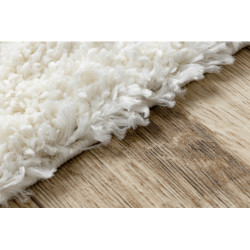 Dywan UNION 3683 Kratka, trellis krem / niebieski Frędzle berberyjski marokański shaggy 140x190cm