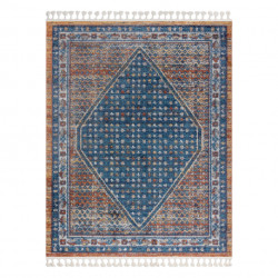 Dywan nowoczesny BELLE BG58A granat / beż Frędzle  80x150cm