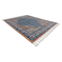 Dywan nowoczesny BELLE BG58A granat / beż Frędzle 80x150cm Dywan nowoczesny BELLE BG58A granat / beż Frędzle 80x150cm