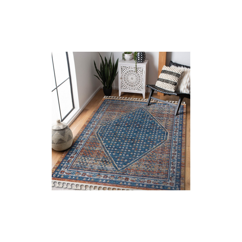Dywan nowoczesny BELLE BG58A granat / beż Frędzle 80x150cm Dywan nowoczesny BELLE BG58A granat / beż Frędzle 80x150cm