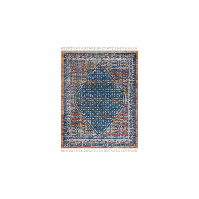 Dywan nowoczesny BELLE BG58A granat / beż Frędzle  140x190cm