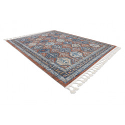 Dywan nowoczesny BELLE BG60A brązowy / róż Frędzle  160x220cm