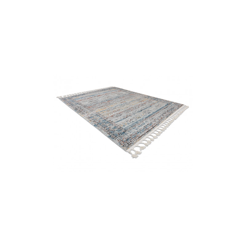 Dywan nowoczesny BELLE BN25A beż / niebieski Frędzle 160x220cm Dywan nowoczesny BELLE BN25A beż / niebieski Frędzle 160x220cm
