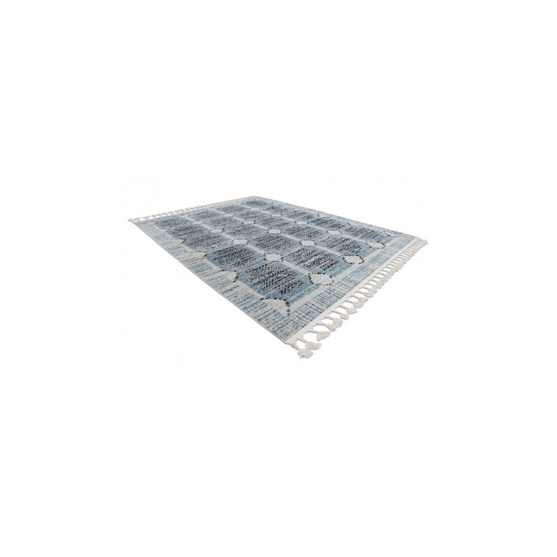 Dywan nowoczesny BELLE BR22A beż / niebieski Frędzle 80x150cm Dywan nowoczesny BELLE BR22A beż / niebieski Frędzle 80x150cm