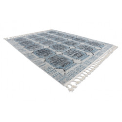 Dywan nowoczesny BELLE BR22A beż / niebieski Frędzle  180x270cm