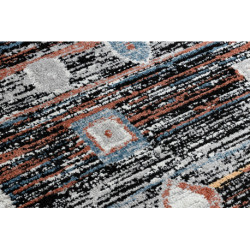 Dywan nowoczesny BELLE BR36A czarny / róż Frędzle 80x150cm Dywan nowoczesny BELLE BR36A czarny / róż Frędzle 80x150cm