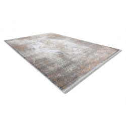 Dywan LUCE 80 nowoczesny Ornament vintage przecierany - Strukturalny szary / musztarda 173x270cm