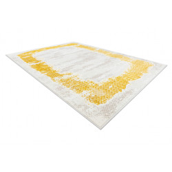 Dywan CORE 004A Ramka, Przecierany - Strukturalny, dwa poziomy runa, kość słoniowa / złoty 200x290cm