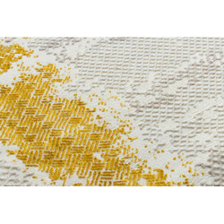 Dywan CORE 004A Ramka, Przecierany - Strukturalny, dwa poziomy runa, kość słoniowa / złoty 200x290cm