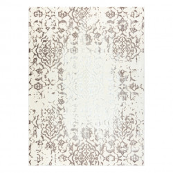 Dywan CORE 247A Ornament Vintage - Strukturalny, dwa poziomy runa, krem / brązowy 80x150cm