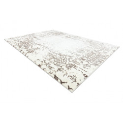 Dywan CORE 247A Ornament Vintage - Strukturalny, dwa poziomy runa, krem / brązowy 200x290cm