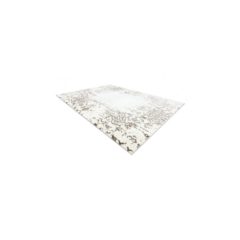 Dywan CORE 247A Ornament Vintage - Strukturalny, dwa poziomy runa, krem / brązowy 200x290cm