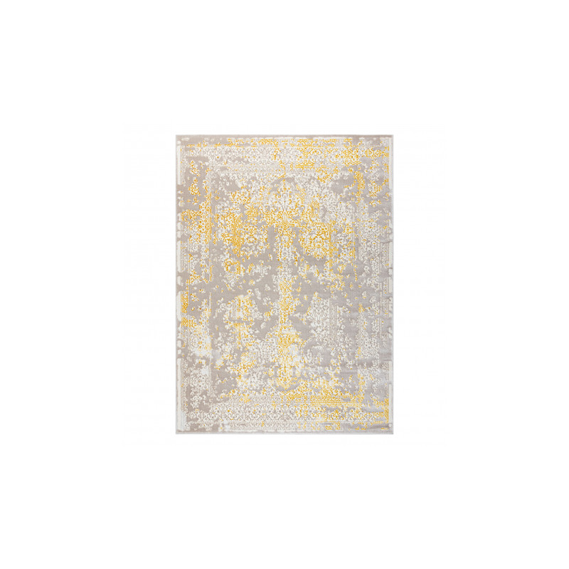 Dywan CORE 3807 Ornament Vintage - Strukturalny, dwa poziomy runa, beż / złoty 120x170cm