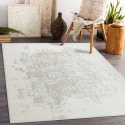 Dywan CORE 3824 Ornament Vintage - Strukturalny, dwa poziomy runa, krem / brązowy 80x150cm
