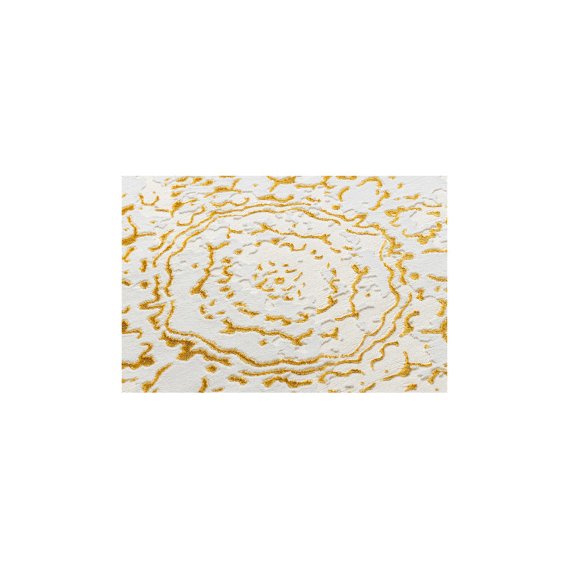 Dywan CORE 6268 Ramka, ornament Przecierany - Strukturalny, dwa poziomy runa, kość słoniowa / złoty 160x220cm