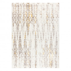 Dywan CORE 241A Ornament Vintage - Strukturalny, dwa poziomy runa, beż / złoty 240x330cm