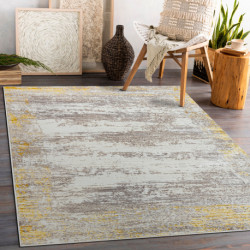 Dywan CORE W9775 Ramka, Przecierany - Strukturalny, dwa poziomy runa, kość słoniowa / beż 120x170cm