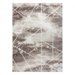 Dywan CORE 1818 Geometryczny - Strukturalny, dwa poziomy runa, kość słoniowa / biały 80x150cm
