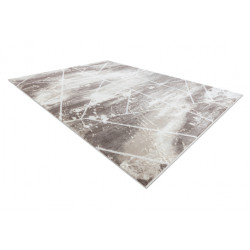 Dywan CORE 1818 Geometryczny - Strukturalny, dwa poziomy runa, kość słoniowa / biały 120x170cm