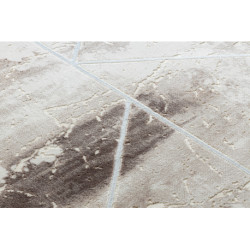 Dywan CORE 1818 Geometryczny - Strukturalny, dwa poziomy runa, kość słoniowa / biały 160x220cm