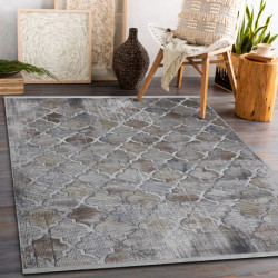 Dywan LUCE 75 nowoczesny Koniczyna marokańska, vintage przecierany - Strukturalny szary / musztarda 173x270cm Dywan LUCE 75 nowoczesny Koniczyna marokańska, vintage przecierany - Strukturalny szary / musztarda 173x270cm