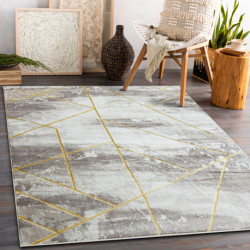 Dywan CORE 1818 Geometryczny - Strukturalny, dwa poziomy runa, kość słoniowa / złoty 80x150cm Dywan CORE 1818 Geometryczny - Strukturalny, dwa poziomy runa, kość słoniowa / złoty 80x150cm