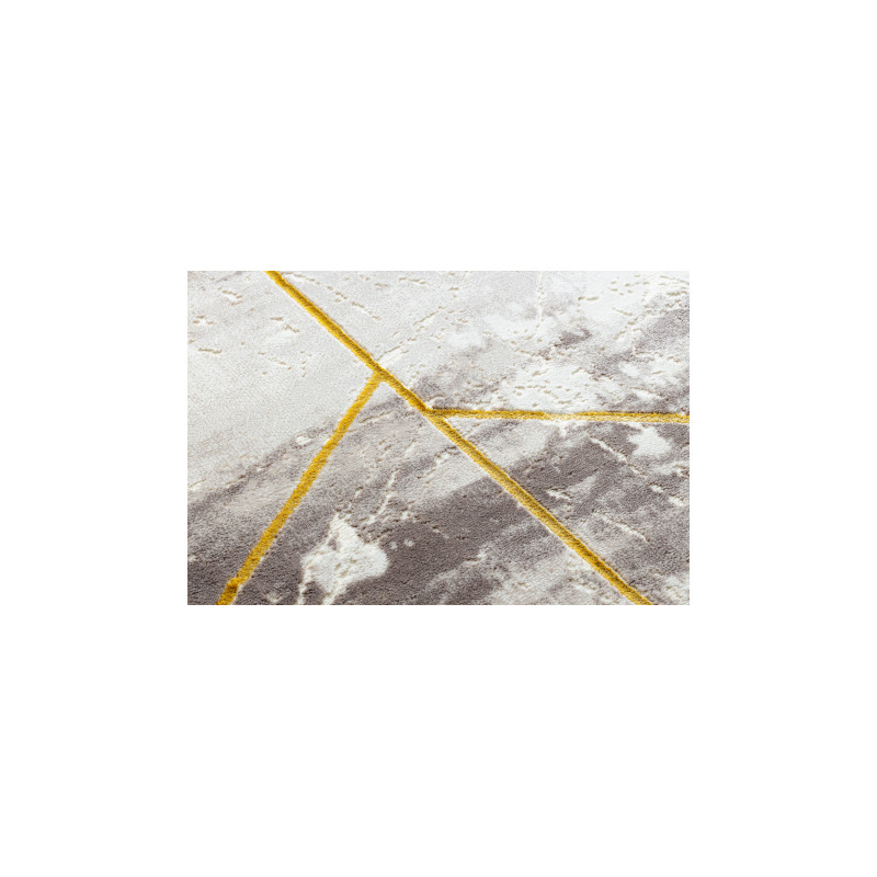 Dywan CORE 1818 Geometryczny - Strukturalny, dwa poziomy runa, kość słoniowa / złoty 240x330cm