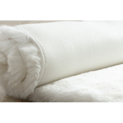 Dywan TEDDY Koło Shaggy kość słoniowa bardzo gruby, pluszowy, antypoślizgowy, do prania koło 60cm
