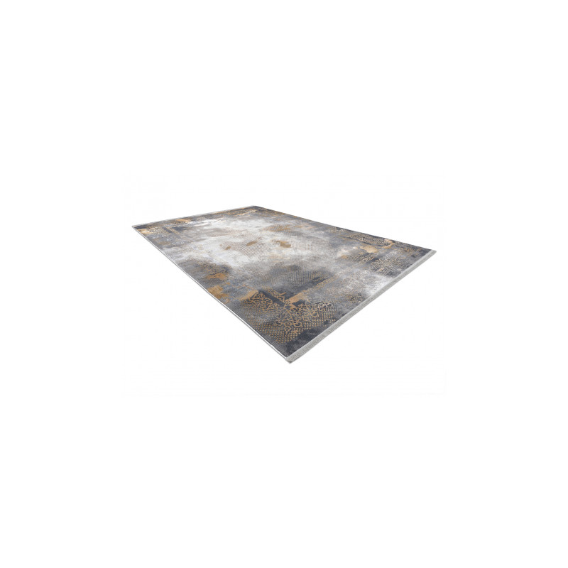 Dywan LUCE 77 nowoczesny Ramka vintage przecierany - Strukturalny szary / musztarda 115x170cm Dywan LUCE 77 nowoczesny Ramka vintage przecierany - Strukturalny szary / musztarda 115x170cm
