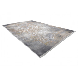 Dywan LUCE 84 nowoczesny Ornament vintage przecierany - Strukturalny szary / musztarda 77x150cm Dywan LUCE 84 nowoczesny Ornament vintage przecierany - Strukturalny szary / musztarda 77x150cm