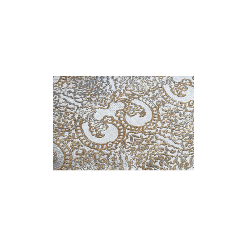 Dywan LUCE 84 nowoczesny Ornament vintage przecierany - Strukturalny szary / musztarda 77x150cm Dywan LUCE 84 nowoczesny Ornament vintage przecierany - Strukturalny szary / musztarda 77x150cm