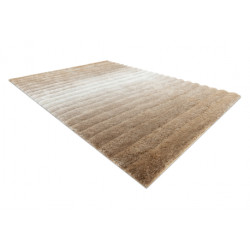 Dywan shaggy FLIM 007-B2 nowoczesny, Pasy - Strukturalny, beż 80x150cm