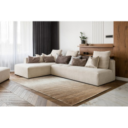 Dywan shaggy FLIM 007-B2 nowoczesny, Pasy - Strukturalny, beż 160x220cm