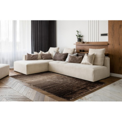 Dywan shaggy FLIM 007-B3 nowoczesny, Pasy - Strukturalny, brązowy 160x220cm