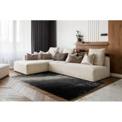 Dywan shaggy FLIM 006-B1 nowoczesny, Fale - Strukturalny, szary 80x150cm